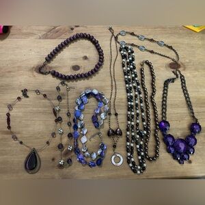 Purple and Blue Necklace Collection